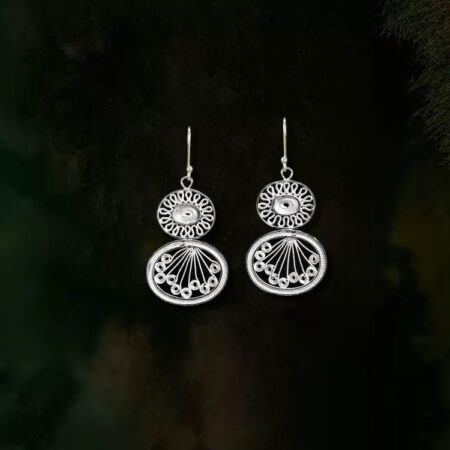 Handcrafted Ethnic Silver Filigree Earrings - Modern, Artistic, and Unique Cultural Jewelry Gifts