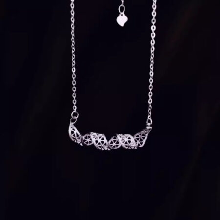 Silver Filigree Wave Necklace: Original, Stylish, Handcrafted Women's Jewelry Gift