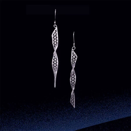 Silver Filigree Handmade Earrings - New, Simple, Stylish, Creative, S925, Women's Jewelry, Artisan Craft