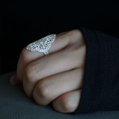 Exquisite Handcrafted S990 Fine Silver Ring: Pure Silver Ethnic Style Women's Ring, Perfect for Best Friends, Unique Gift