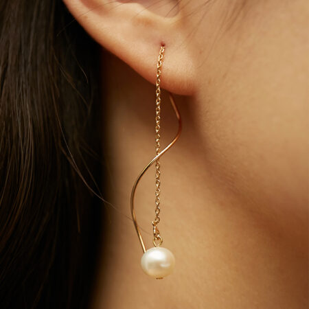 Versatile Pearl Pendant Wave Earrings - Fashionable Women's Accessories