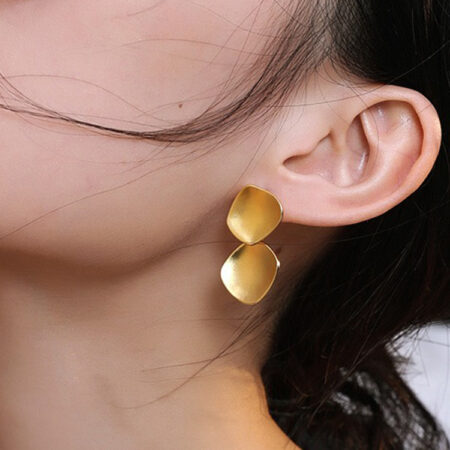 Sterling Silver Earrings Chic Metal Ear Accessories for Effortless Style and Cool Sophistication