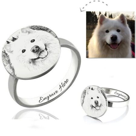 Personalized Pet Photo Engraved Ring