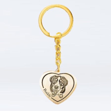 Customize Photo Keychain Heart Shape – Sketch