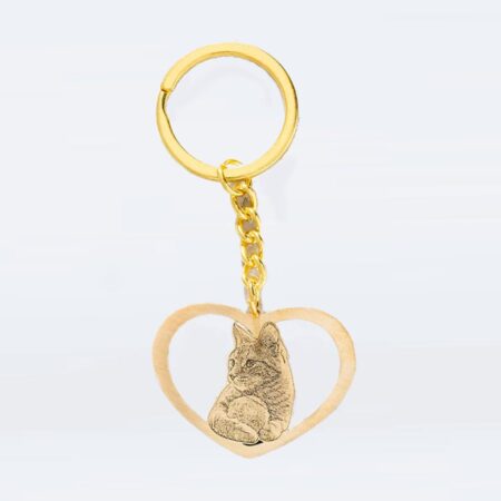 Personalized Heart Photo Keychain